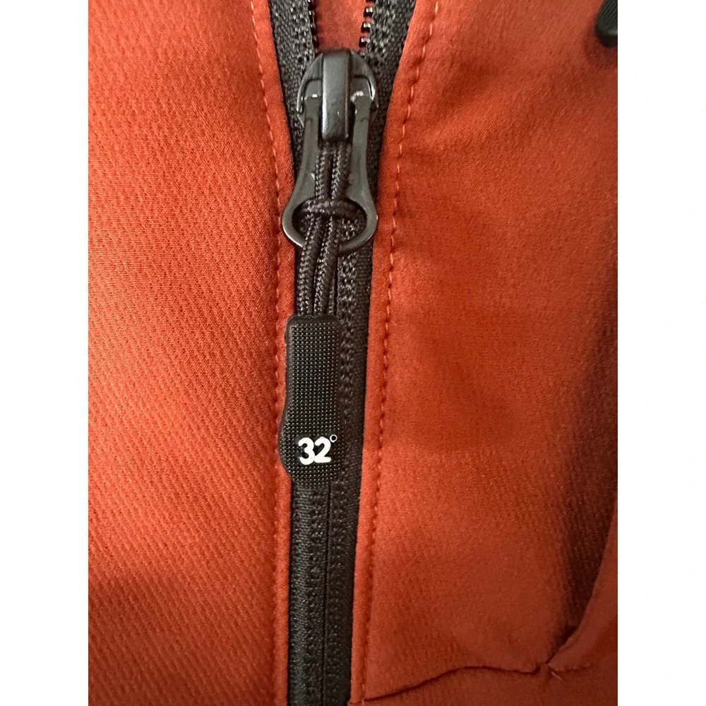 32 Degrees Heat Mens 3XL Softshell Jacket Burnt Orange Full Zip Warm Layer
